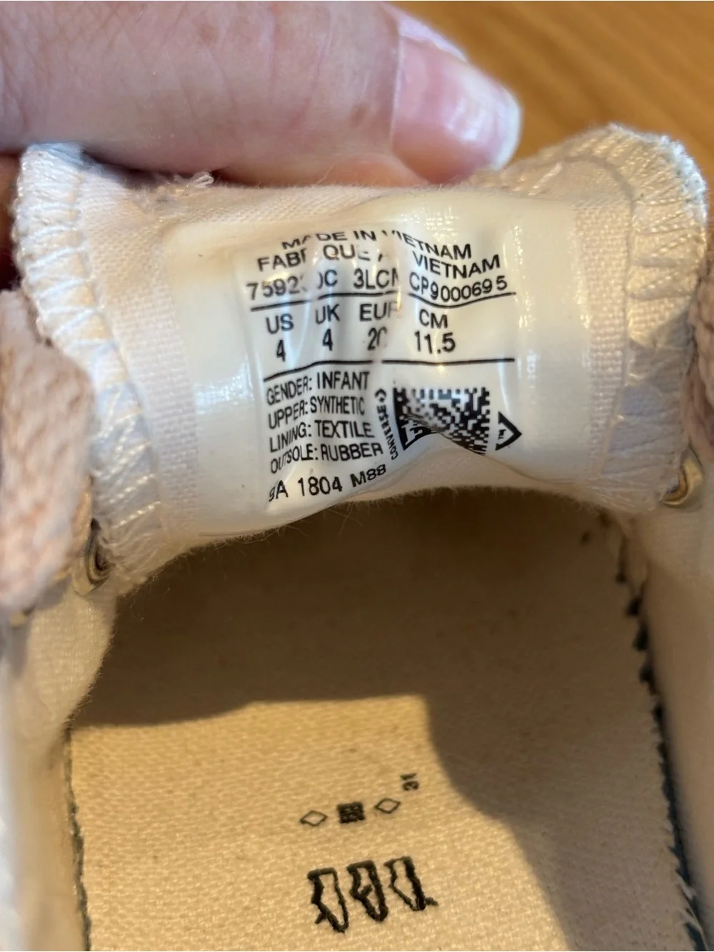 Converse Size 4 Toddler Glitter Lace-Up Sneakers - Rose Gold